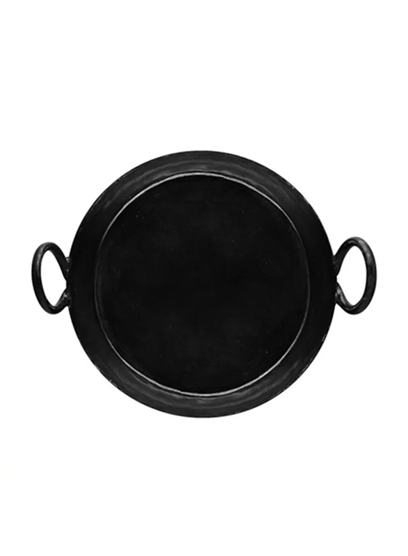 Raj 36.5cm Iron Cooking Kadai, IJK014, Black