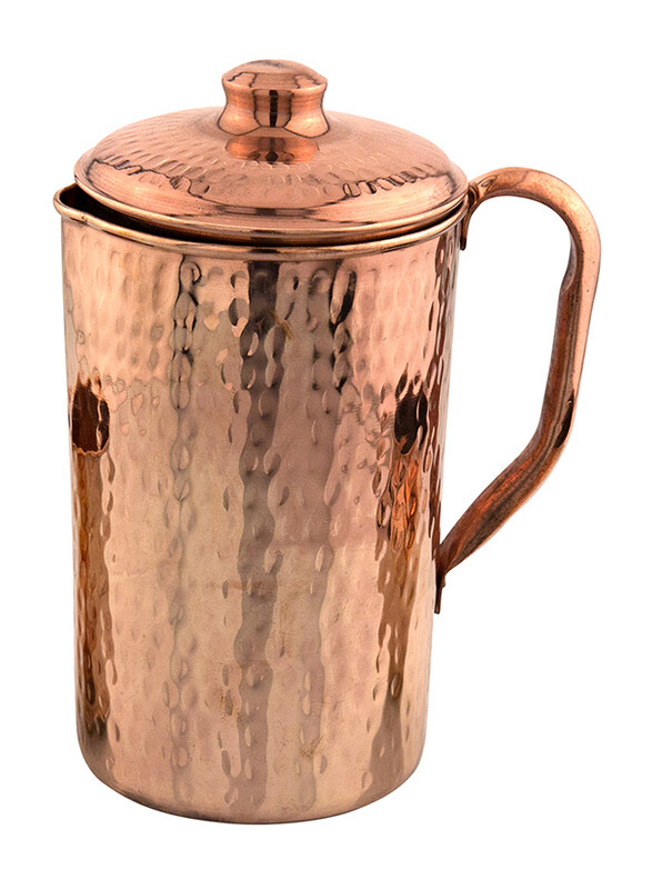 

Raj 1.2 Ltr Copper Jug No.2, TCJ002, Gold