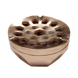 RAJ ROUND ASH TRAY WITH LID- COPPER,VAT014-CPR, ashtray, Portable ashtray , Ash container , Bar Accessories