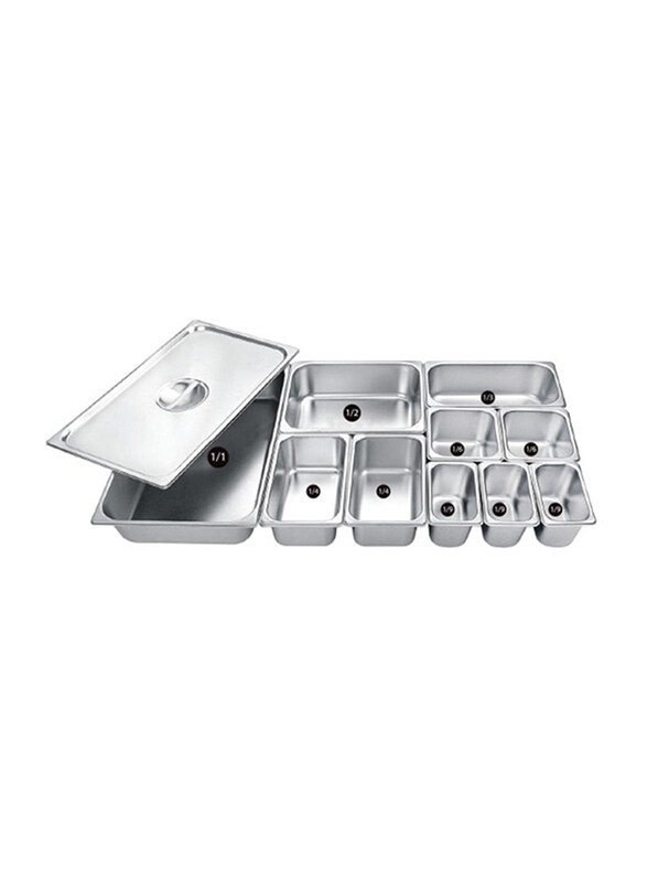 

Raj 1/4x15cm Stainless Steel Gastronorm Pan, CS5742, Silver, 26.5x16.2x15cm