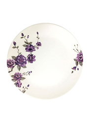Dinewell 9-inch Blossom Melamine Soup Plate, DWP5081BL, White/Purple