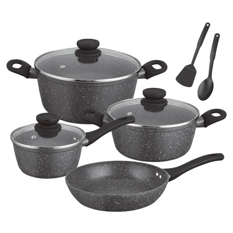 

KITCHEN MASTER 9 PCS NON STICK FORGED COOKWARE SET