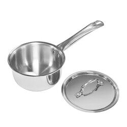 VINOD PLATINUM TRIPLY STAINLESS STEEL SAUCEPAN WITH LID  2.2 LITRES 18 CM , VTS018,  INDUCTION & GAS FRIENDLY, HEAVY BOTTOM