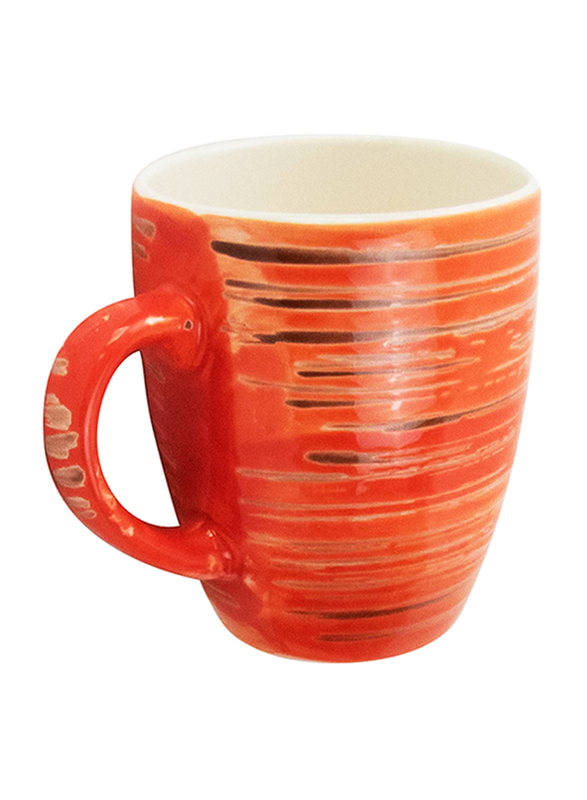 Raj 12oz Stoneware Coffee & Tea Mug, Orange
