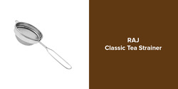 Raj 8cm Stainless Steel Classic Tea Strainer, Silver