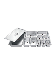 Raj 1/3x26.5cm Stainless Steel Gastronorm Pan Cover, CS5733, Silver, 32.5x26.5cm