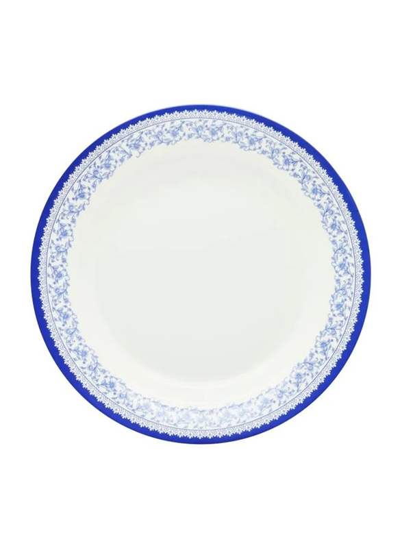 آر كيه طبق حساء سيمفوني ميلامين مقاس 10.5 بوصة ، RKM001 ، أبيض / أزرق