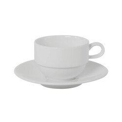 BARALEE SIMPLE PLUS WHITE STACKABLE CUP, 091612A, 200 CC (6 3/4 OZ)