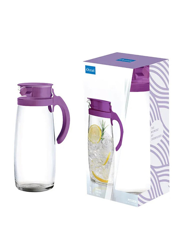 

Ocean 1660ml Heat Resistant Divano Pitcher, V2055801G0041, Purple/Clear