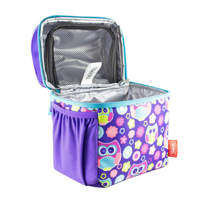 THERMOS STANDARD POP TOP REUSABLE LUNCH BAG  OWLS, N112301, BAGS, REUSABLE LUNCH BAGS, INSULATED BAGS