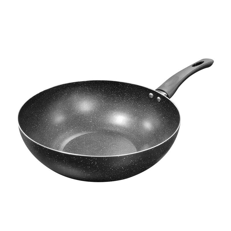 KITCHEN MASTER NON STICK INDUCTION WOK 28 CM GREY