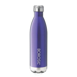 BOROSIL VACUUM INSULATED COPPER COATED INNER TRANS BOLT Water Bottle, Sports Bottle, Yoga Bottle, Outdoor, PortableLeak Proof, Reusable Water Bottle BLUE, 1000 ML, FGBOL1000BL