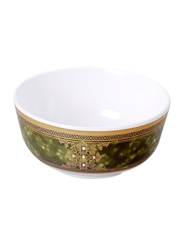 

Dinewell 4-inch Bowl, DWB5007GG, Green/White