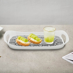 RK COMFORT TRAY LARGE BLACK ABSTRACT, DWT1072BAB, 16.25" x 10.25"