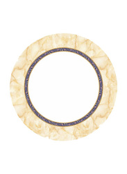 Dinewell 10.5-inch Hotensia Non-Stick Melamine Dinner Plate, DWHP3089HO, White/Beige
