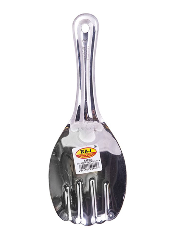 Raj 9.5cm Stainless Steel Rice Panja Deluxe Spoon, RSPD04, Silver