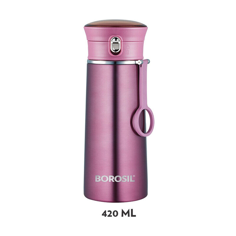 

BOROSIL VACCUM TRAVELEASE FLASK PURPLE 420ML