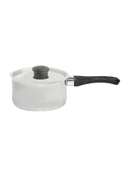 Raj 17cm Medium Steel Sauce Pan with Lid, GSSSP2, 17x8 cm, Silver
