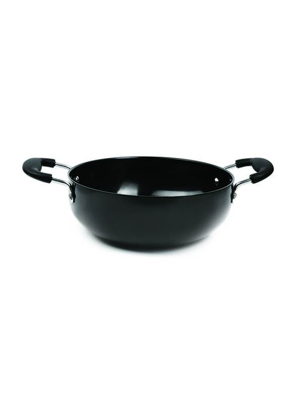 

Raj 29cm Anodized Deep Kadai, BBAK16, Black