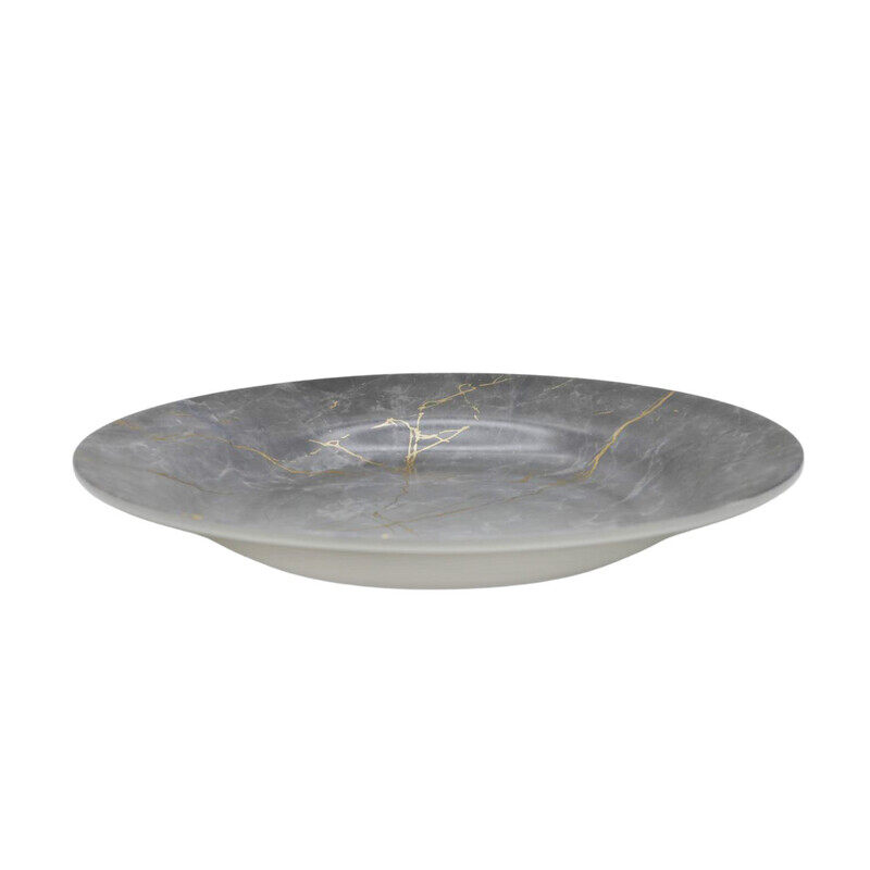 

RK MELAMINE GREY STATIC GOLD MELAMINE SOUP PLATE 10.5