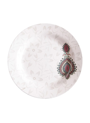 Dinewell 10.5-inch Jewels Melamine Soup Plate, DWSP001JW, White/Red
