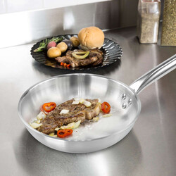 CHEFSET STAINLESS STEEL 18/10 FRY PAN WITH OUT LID 26 CM, FRYING PAN ,CI5012