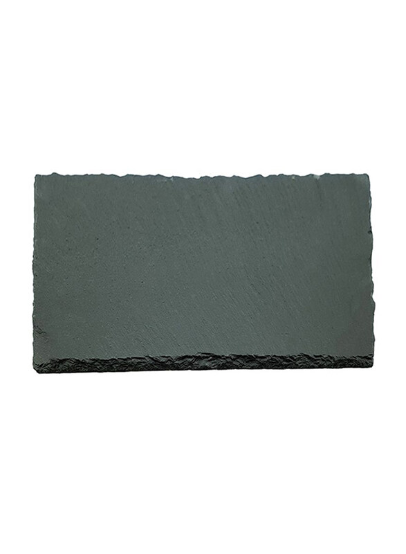 

Kitchen Master Raj 26cm Stoneware Rectangle Slate Plate, SL0004, 26x16 cm, Grey