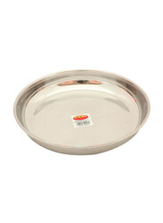 Raj 21cm Steel Rice Plate, RP0010, Silver