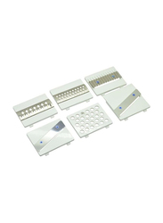 Actionware 6-Piece Multipurpose Slicer Set, White/Silver