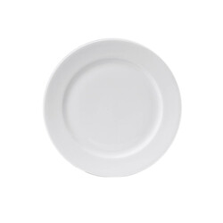 BARALEE SIMPLE PLUS WHITE FLAT PLATE, 091011A, 19 CM (7 1/2")