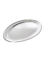 Raj 20cm Steel Oval Serving Tray, OT0020, 14.5x20 cm, Silver