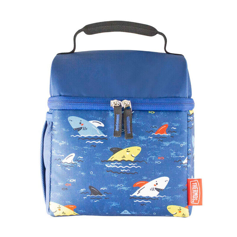 THERMOS STANDARD POP TOP REUSABLE LUNCH BAG SHARKS, N112268, INSULATED TRAVEL BAG, LUNCH INSULATED TRAVEL BAG, INSULATED INSULATED TRAVEL BAG