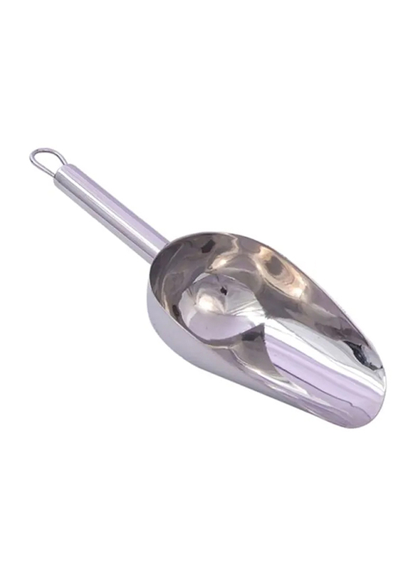 Raj Stainless Steel Pipe Handle Heavy Scoop, 26.5 x 7.5cm, Silver