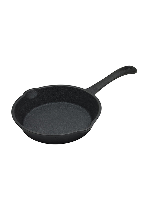 Kitchen Master 15.5cm Cast Iron Frying Pan, COST13, Black
