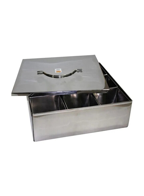 

Raj Stainless Steel 16 Insert Masala Storage Box, 43cm, Silver