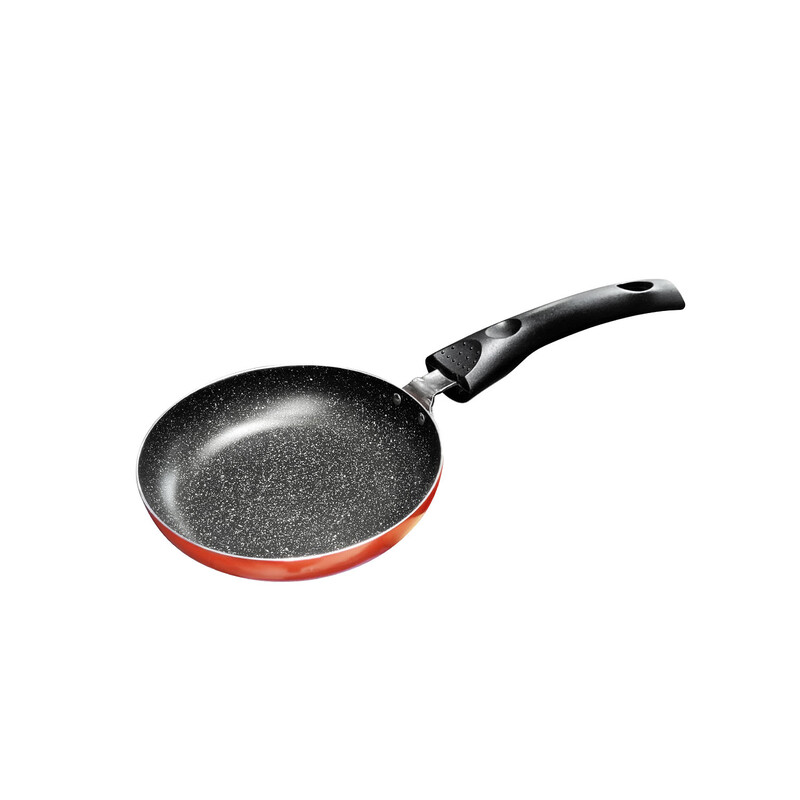 RK NON STICK FRYPAN,GRANITE COATING PAN,Suitable for Pancake, Omellete,PFOA FREE,RED,10CM