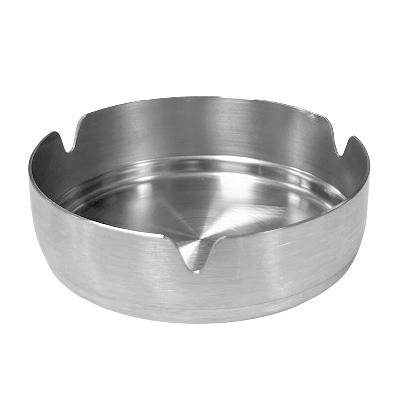 Raj Stainless Steel Ashtray Without Lid, 10 cm, VAT009, Cigar ashtray , Smoking accessory , Portable ashtray , Ash container , Bar Accessories