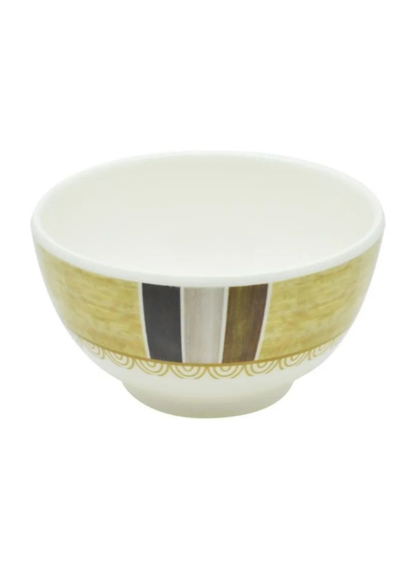 RK 3.5-inch Sunburst Melamine Side Bowl, RKM004, White/Yellow
