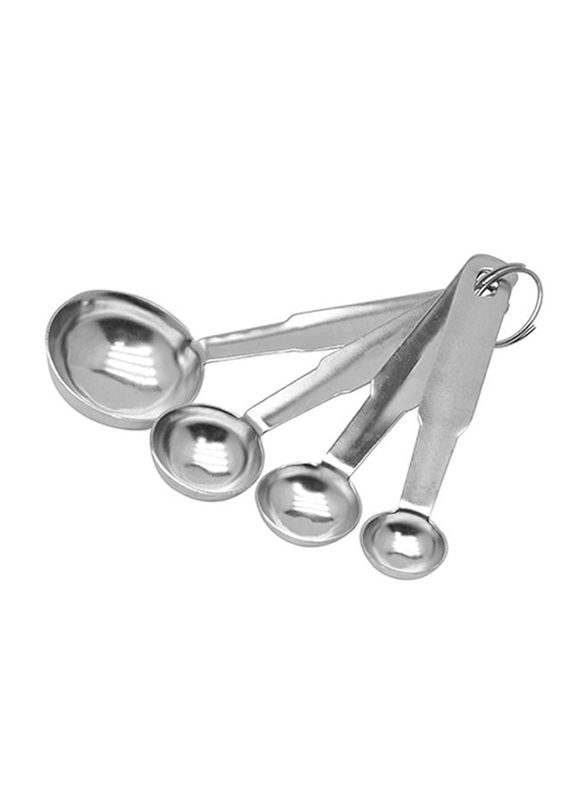 Raj 4-Pieces Measuring Spoon Set, Silver