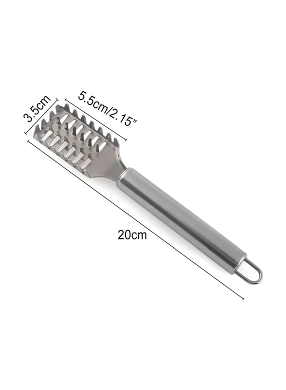 Raj 20cm Stainless Steel Fish Scale Remover, Silver