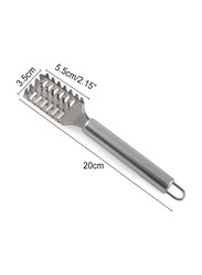 Raj 20cm Stainless Steel Fish Scale Remover, Silver