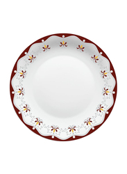 Borosil 19cm Larah Royal Brown Opalware Round Side Plate, 7QPPLRB, White