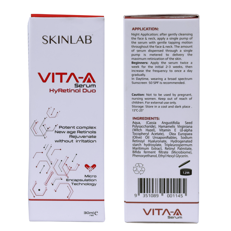 SKINLAB VITA A Serum HyRetinol Duo  Radiant glow Potent complex stimulate collagen production 30ml