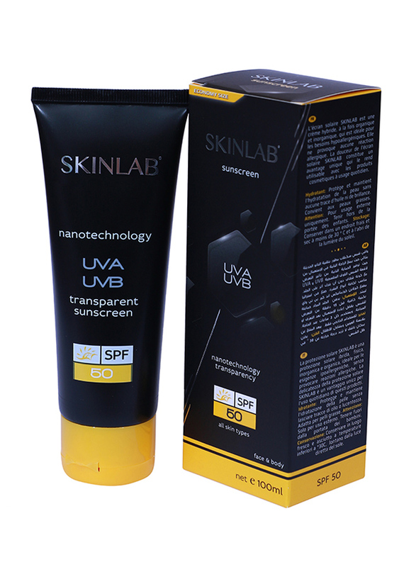 Skinlab UVA UVB Transparent Sunscreen SPF 50 for Face & Body, 100ml