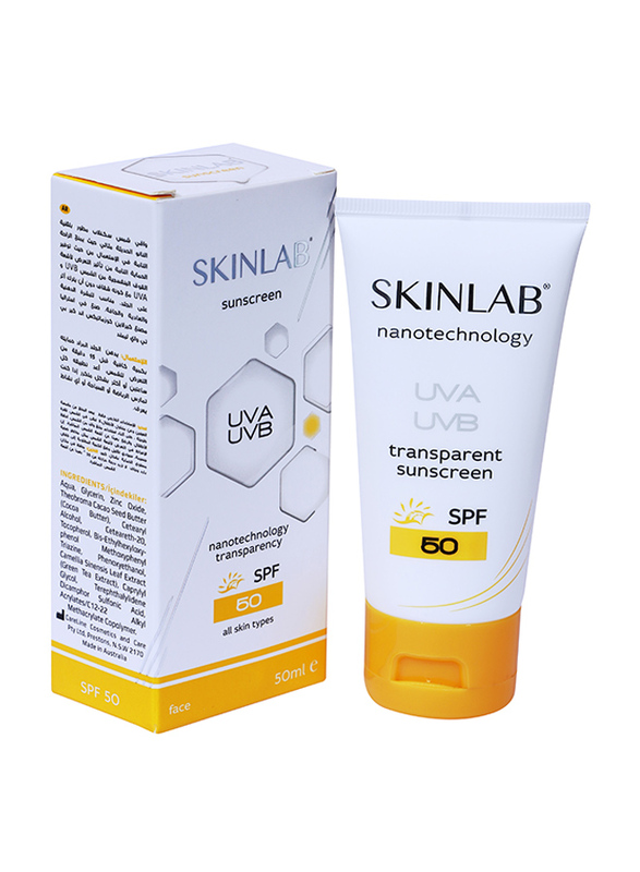 Skinlab UVA UVB Transparent Sunscreen SPF 50 for Face, 50ml