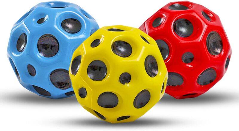 

Generic 3 Pack Space Moon Balls, Super High Bouncing Ball, Pop Sounds Meteor Space Ball, Pop Bouncing Ball Rubber Bounce Ball for Kids Adults, Sport Training