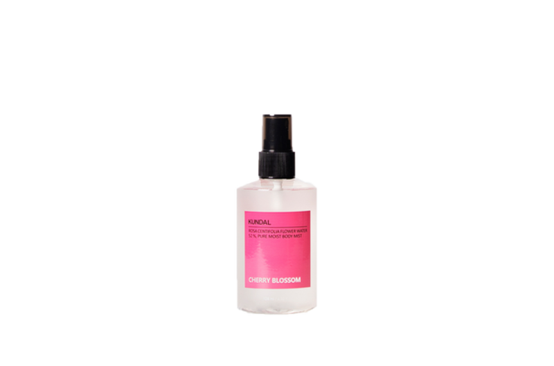 Kundal Rosa Centifolia Flower Water 52%, Pure Moist Body Mist Cherry Blossom, 128ml