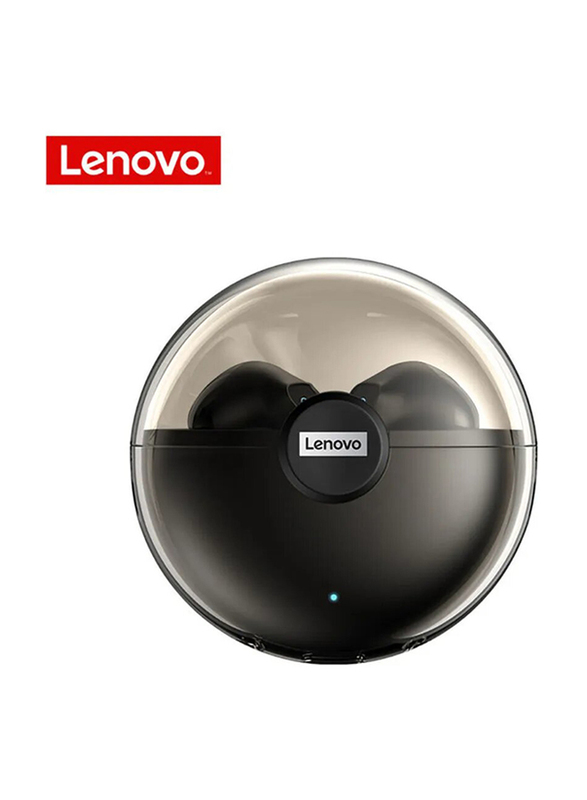Lenovo LP80 Wireless In-Ear Sports Earbuds with Mic & Moving Coil Composite Diaphragm, Black