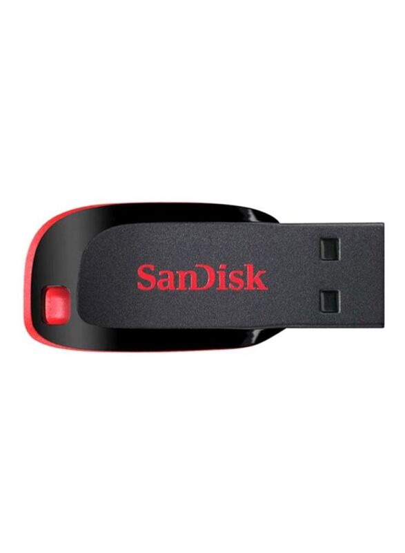 Sandisk 16GB Cruzer Blade USB Flash Drive, Black/Red