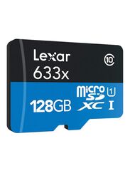 Lexar 128GB MicroSDXC Memory Card, Black/Blue